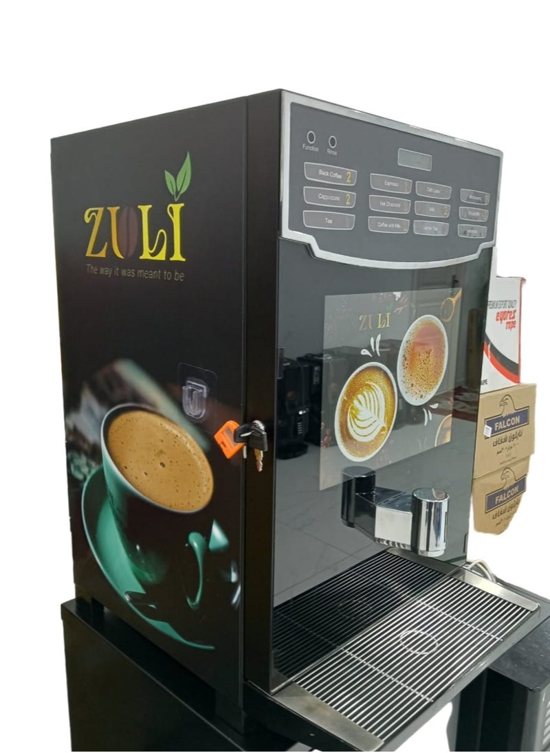 Coffee Machine: Advanced Espresso Configuration for Professional Performance – Instant 6 Canister Coffee Maker with 11 Beverage Options, 2 Preselection Keys, Fully Automatic Dispenser – Ideal for Large Offices and HORECA Segment – 2650 Watts