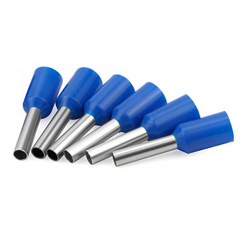XHF 1000 PCS AWG 14/2.5mm² Wire Ferrules Insulated Copper Crimp Connectors, Crimp Pin Cord End Terminals Blue - Image 2