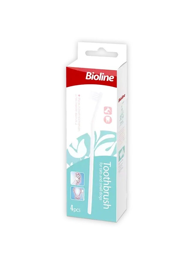 Bioline Toothbrush For Cat And Puppy (Set  Of 4) - Image 1