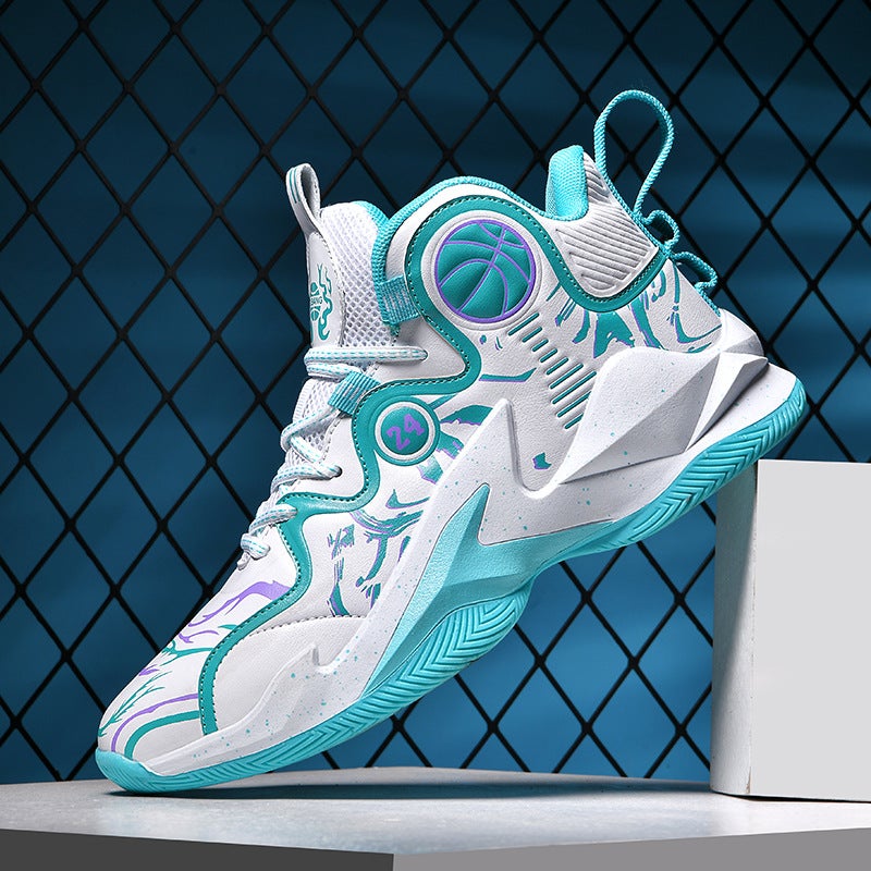 Plus Size 46 47 Basketball Shoes Men'S High-Top Big Children'S Sneaker Practical Concrete Students Adult Training Shoes - Image 5