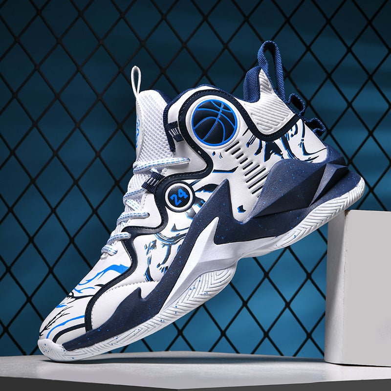 Plus Size 46 47 Basketball Shoes Men'S High-Top Big Children'S Sneaker Practical Concrete Students Adult Training Shoes - Image 4