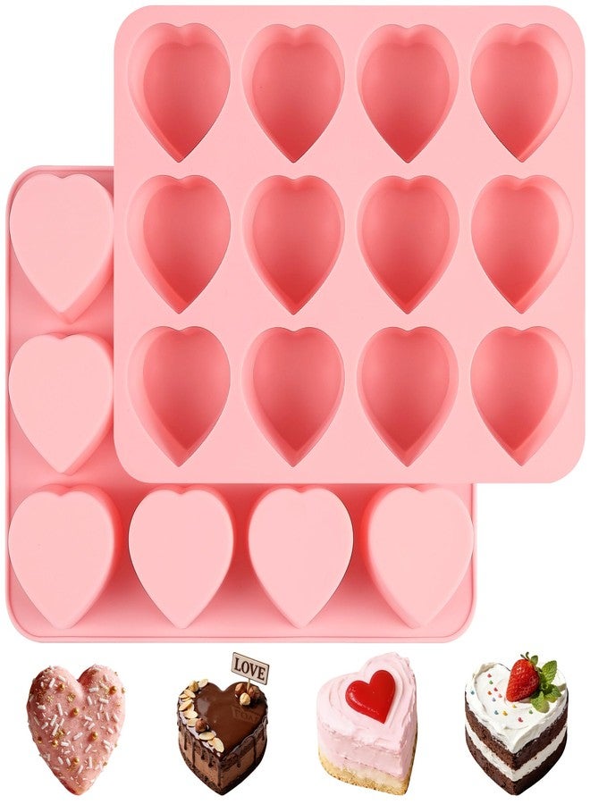 Vidotim 2 Pack Heart Silicone Mold,12 Cavity Silicone Heart Muffin Pan,Non-Stick Heart Shaped Mold for Chocolate,Cake,Jelly,Pudding,Candy,Soap(2.26"(2Pcs)) - Image 1