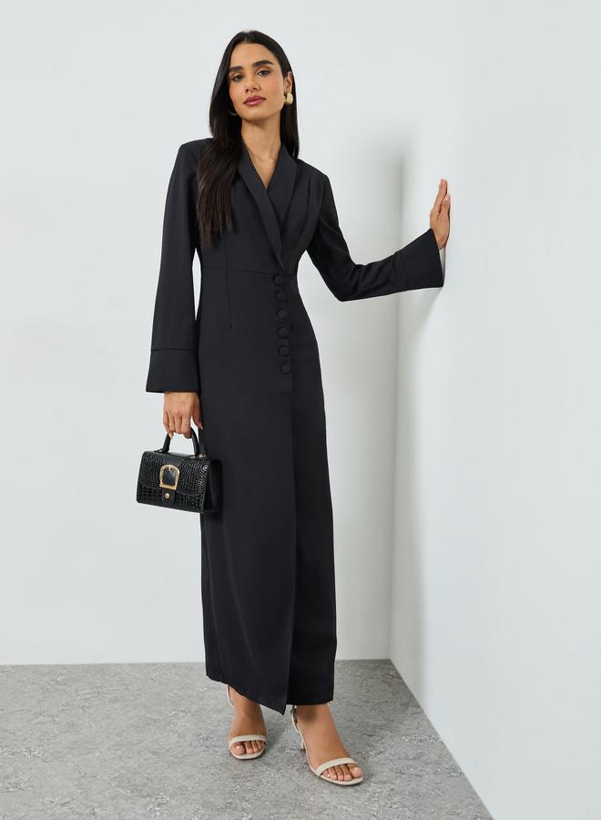 Take Two Women's Solid Button Detail Bell Sleeve Maxi Dress - Image 1