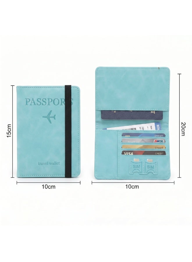 Premium Travel Wallet & Passport Holder with Elastic Band | Water-Resistant Organizer with 4 Card Slots & 2 SIM Pockets - Image 5
