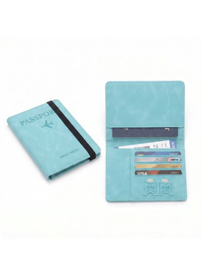 Premium Travel Wallet & Passport Holder with Elastic Band | Water-Resistant Organizer with 4 Card Slots & 2 SIM Pockets - Image 4