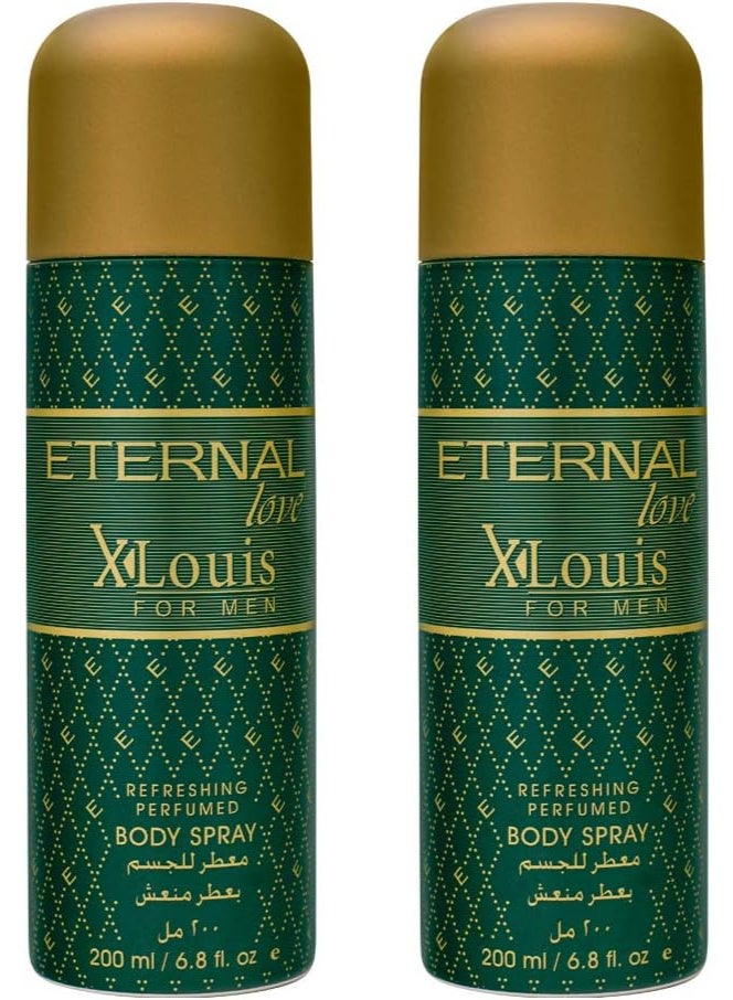 Eternal Love Body Spray Xlouis Men 200ml (Pack of 2)