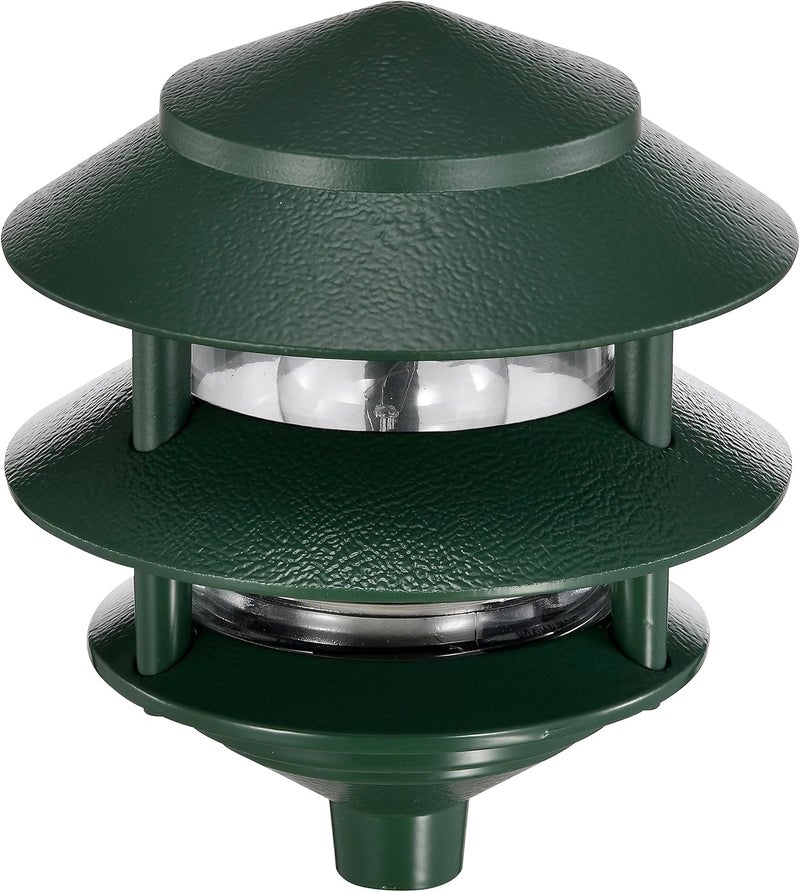 Nuvo SF77323 One 2 Louver Hood Outdoor Pagoda Landscape Pathway Light 2 TierSmall Green - Image 3