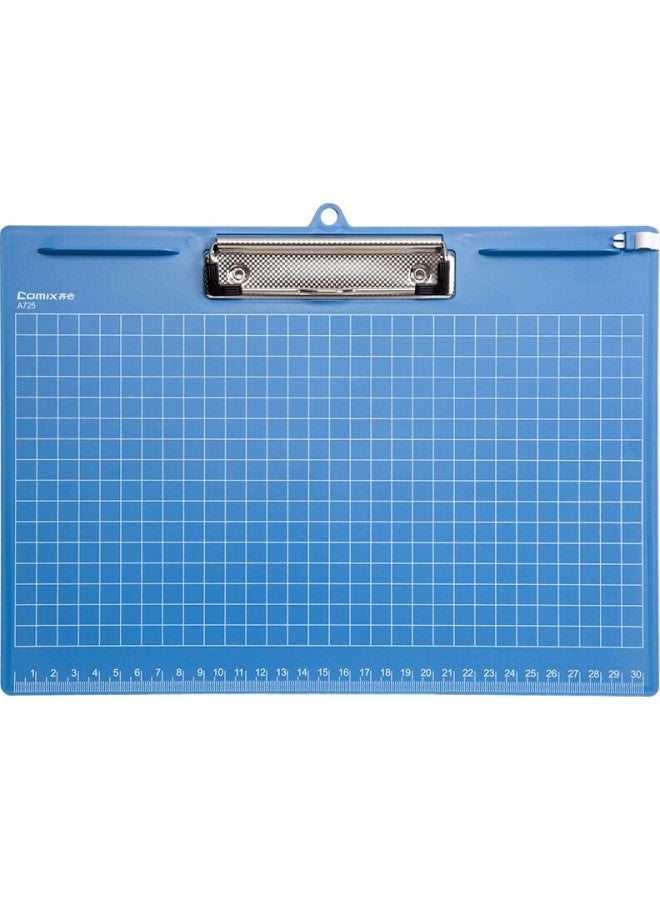 Comix A4 Plastic File Folder, Flat Folder, Horizontal, Blue, Office Stationery A725 - Image 1