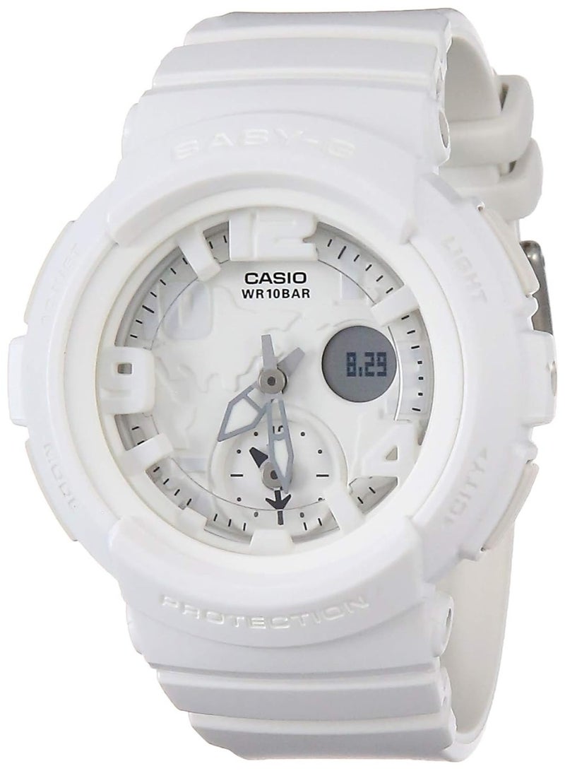 G-SHOCK BABY-G Analog-Digital Watch BGA-190BC-7BDR, 44.3 mm White Dial, Resin Case & Strap, Shock‑Resistant, 100 m WR - Image 1