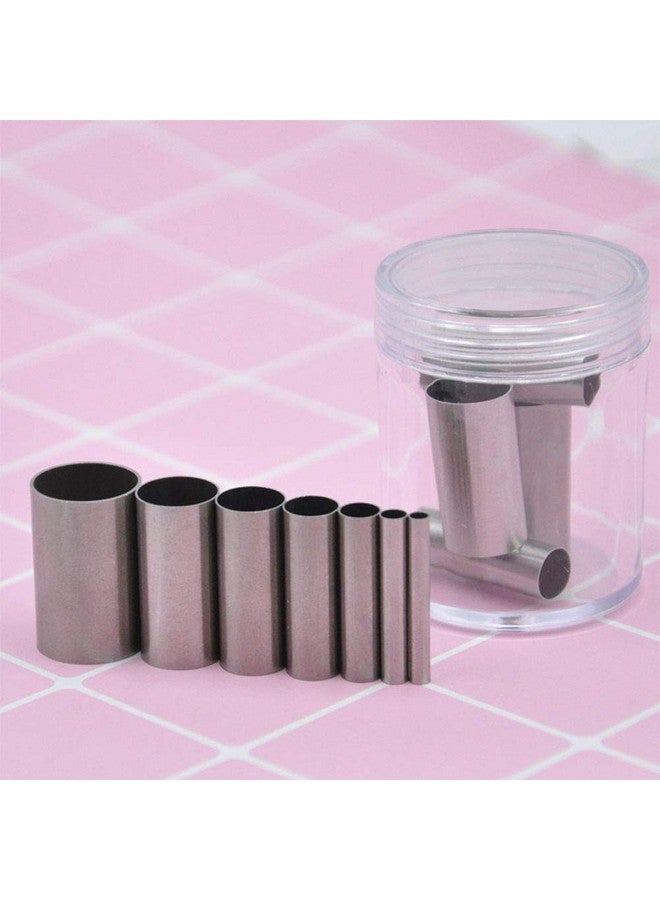 Vidillo Clay Cutters,7Pcs Hole Hollow Punch Cutter Set Stainless Steel Indentation Round Circle Shape Cutters Mold Ceramics Dotting Baking Mold Cutter Punch Tools for Clay Pottery Craft with Storage Case(B2) - Image 4