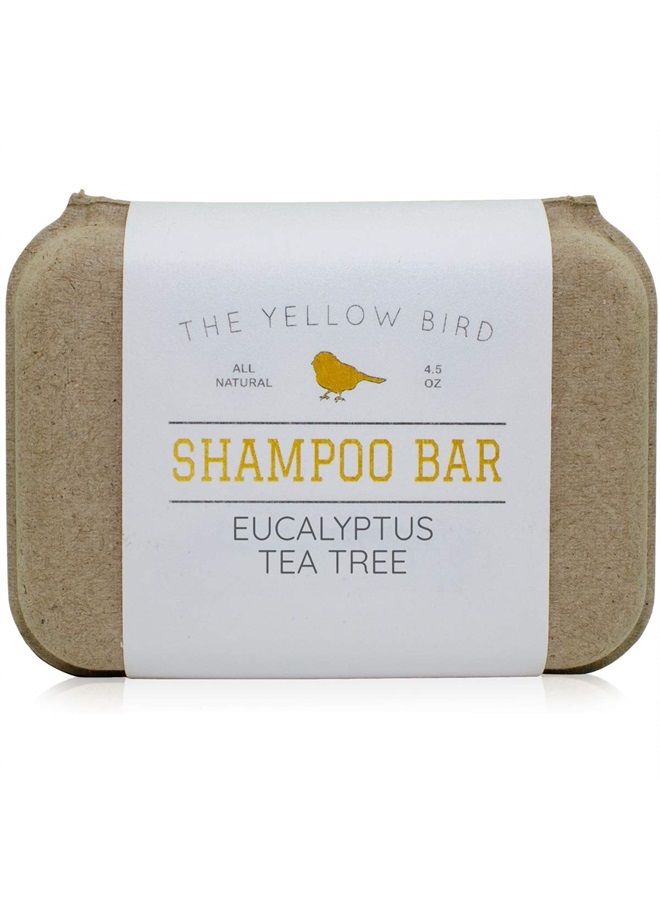 The Yellow Bird Eucalyptus Tea Tree Shampoo Bar. All Natural & Organic Ingredients. Sulfate Free, Detergent Free, Color Safe, and Silicone Free. Vegan, Plastic Free, Zero Waste Shampoo Soap - Image 1