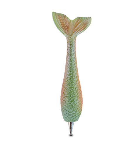 Planet Pens Sparkle Green Mermaid Tail Novelty Pen - Unique Kids and Adults Office Supplies Ballpoint Pen, Colorful Fairy Tale Animal Writing Pen For School and Office - Image 1