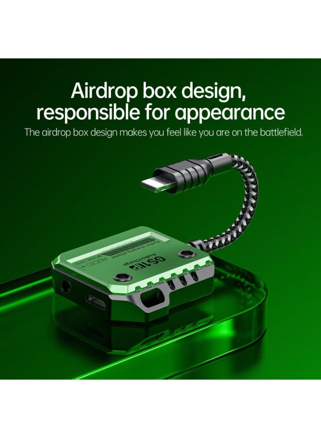 GS1ip 2-in-1 30W Lightning to 3.5mm Headphone Jack Adapter with High-Precision PD Fast Charging - Image 2