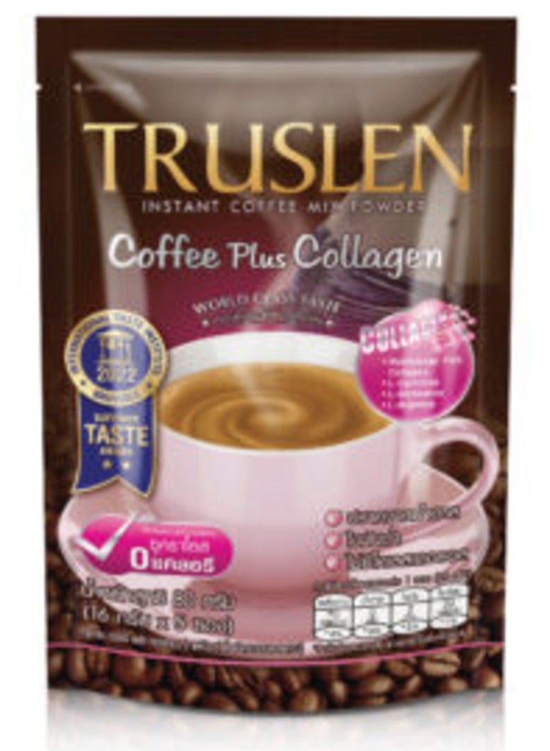 قهوة تروسلين بلس كولاجين | مزيج قهوة فورية | 0% سكر | يدعم البشرة والجمال | 5 أعواد (16 جرام لكل منها)