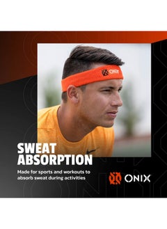 Onix Pickleball Sweat Absorption Headband - Black  - Image 4