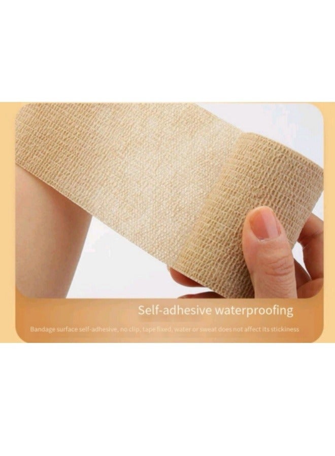 1 لفة من الضمادة المرنة ذاتية اللصق، ضمادة رياضية غير منسوجة ذاتية اللصق، ضمادة للحيوانات الأليفة 7.5 × 4.5 سم - Image 5