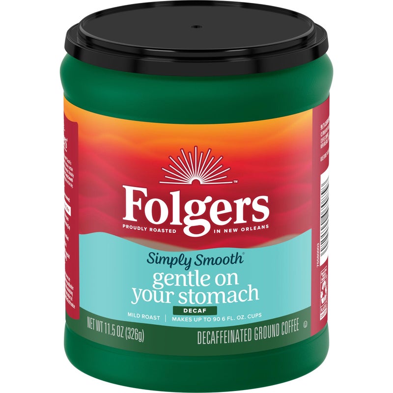 Folgers Simply Smooth Decaf Coffee, 11.5 Ounce - Image 1