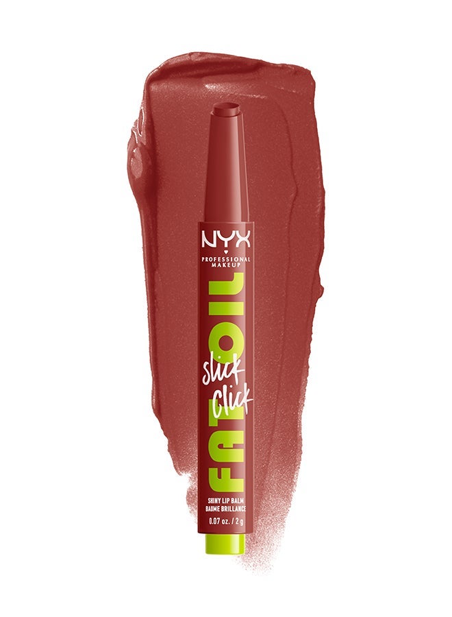 NYX PROFESSIONAL MAKEUP Fat Oil Slick Click Shiny Lip Balm  Baume Brilliant- 04 Going Viral, 2g - Image 2