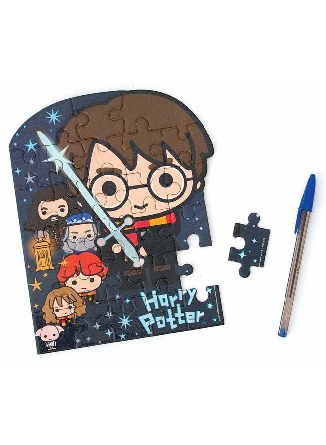 Playhouse Glow in The Dark Harry Potter Chibi 28-Piece Die-Cut Shaped Mini Puzzle for Kids - Image 4