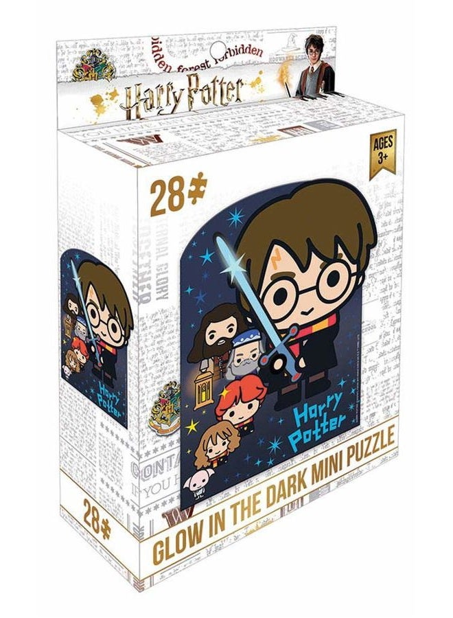 Playhouse Glow in The Dark Harry Potter Chibi 28-Piece Die-Cut Shaped Mini Puzzle for Kids - Image 5