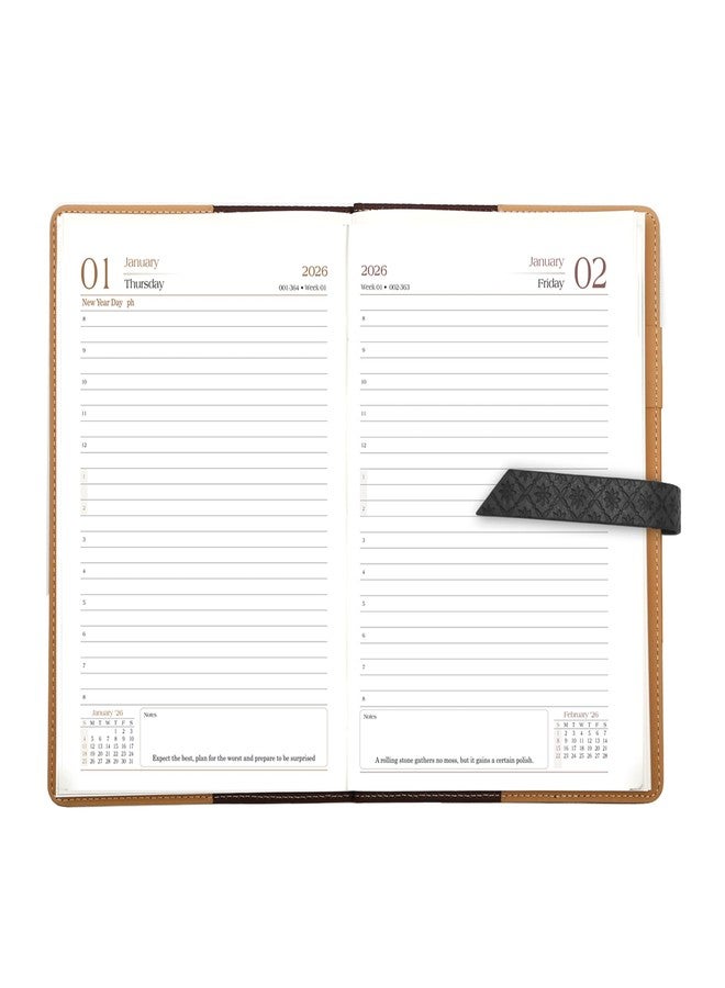 Viva Venetian 2026 New Year Dated Diary | 400 Ruled Pages | 70 GSM Paper |Thermo PU Material | Debossed Spine (BLACK) - Image 2