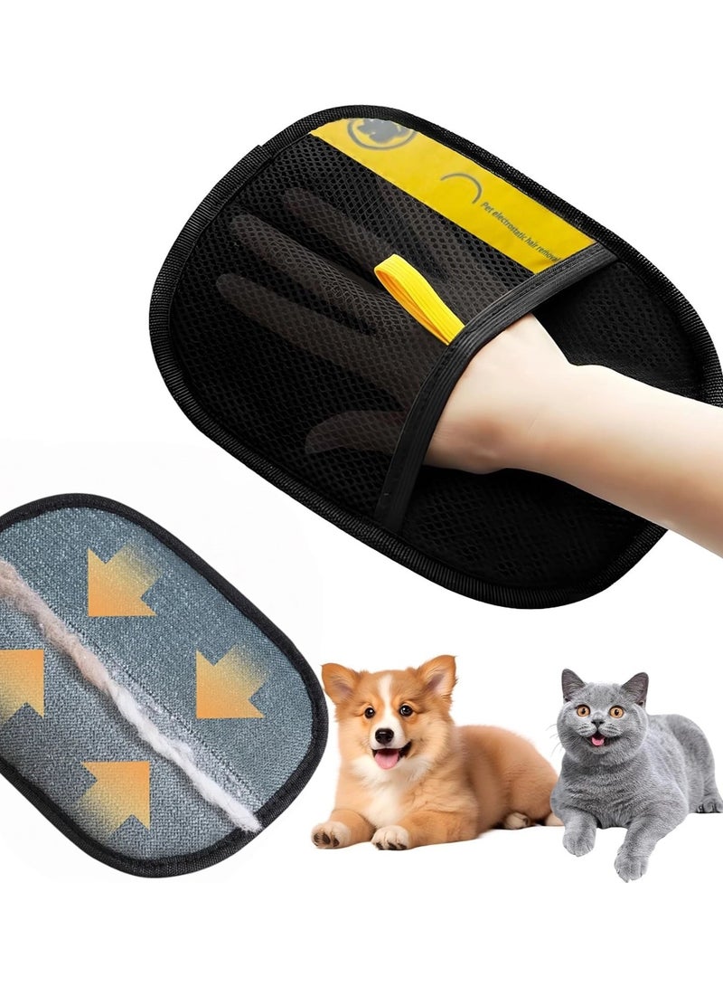  أورا سيليكت قفاز لإزالة شعر الحيوانات الأليفة، قفازات لإزالة الكهرباء الساكنة لشعر الحيوانات الأليفة، قفازات لإزالة شعر الحيوانات الأليفة للكلاب والقطط، قفاز قابل لإعادة الاستخدام لإزالة شعر الحيوانات الأليفة للسجاد والأريكة والملابس والأثاث - Image 1