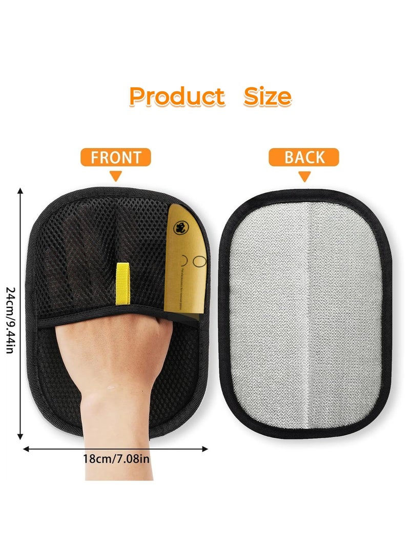  أورا سيليكت قفاز لإزالة شعر الحيوانات الأليفة، قفازات لإزالة الكهرباء الساكنة لشعر الحيوانات الأليفة، قفازات لإزالة شعر الحيوانات الأليفة للكلاب والقطط، قفاز قابل لإعادة الاستخدام لإزالة شعر الحيوانات الأليفة للسجاد والأريكة والملابس والأثاث - Image 5