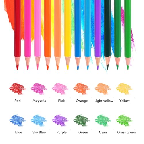 ROCOD 12-Color Colored Pencils Professional Coloring Pencils for Adults Art Color Drawing - Image 3