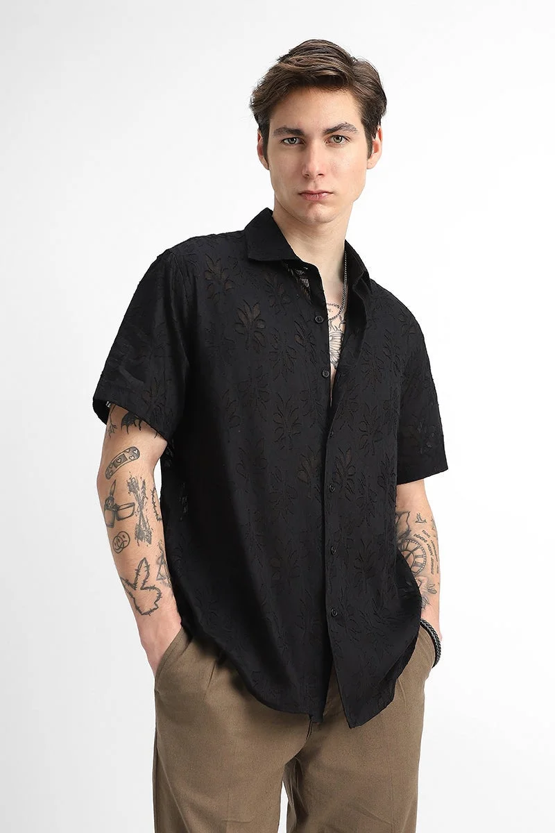 سنيتش قميص جاكار بقصة عادية