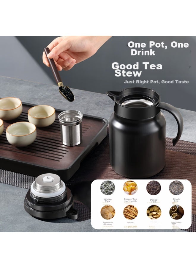 Pakchoice Insulated Teapot, Large Capacity, 316 Stainless Steel, Tea Infuser, Steeping Cup - Image 3