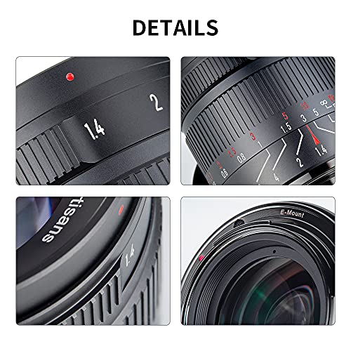 7Artisans 55mm F1.4 II Manual Focus APS-C Lens for Nikon Z mount Cameras (Black) - Image 5