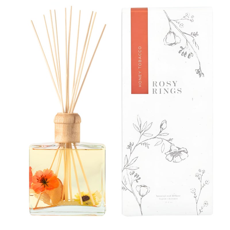 Rosy Rings Botanical Reed Diffuser, Honey Tobacco - Image 1