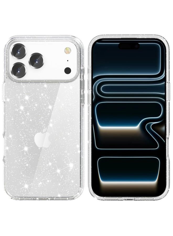 TENOC Phone Case Compatible with 17 Pro Max, Glitter Case Clear Sparkling Protective Bumper Cute Cover for Girls Women (6.9") - Image 1