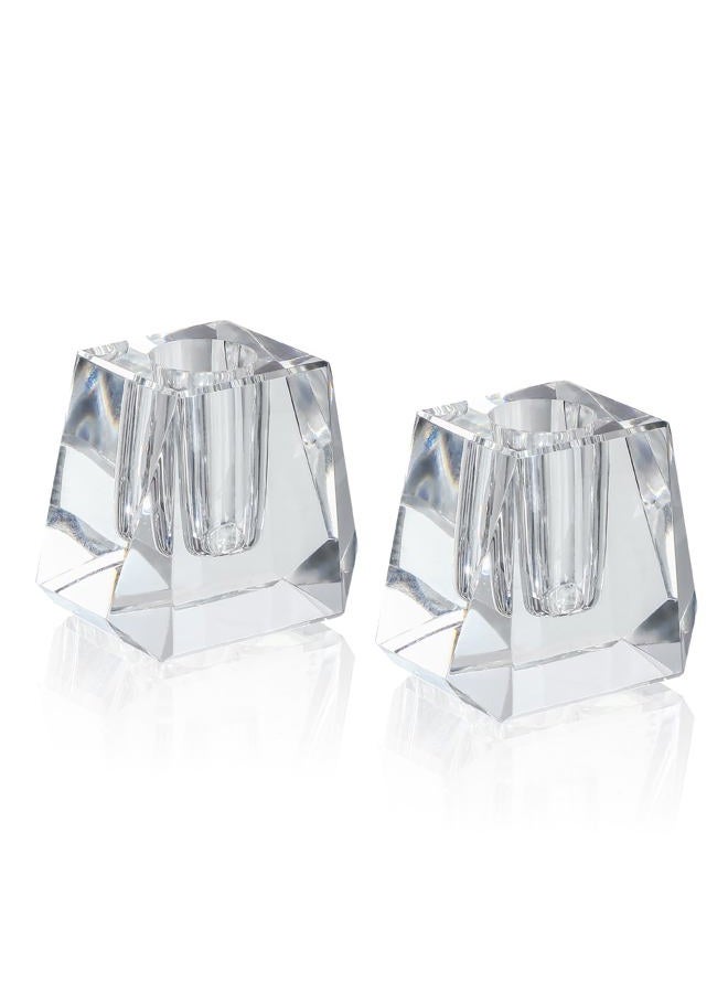 QFkris 2-Pack Crystal Single Pen Holder for Desk, Fancy Fountain Pen Stand, Glass Feather Pencil Holder for Office Desktop Decoration, Gift for Man Woman Students Teachers Father Boyfriend - Image 2