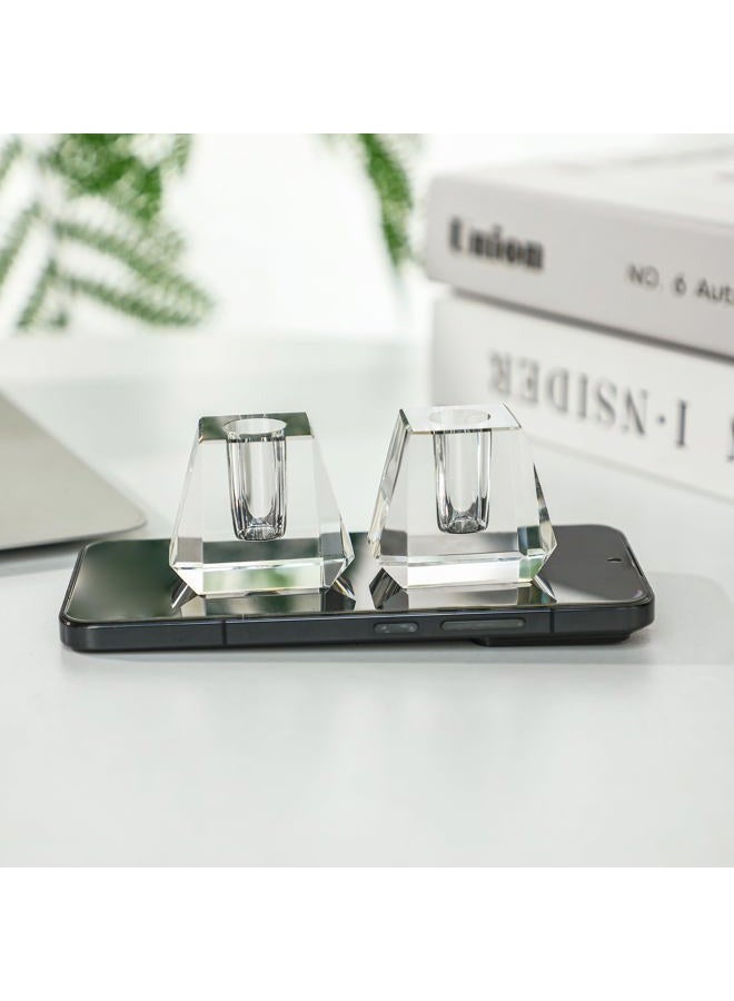 QFkris 2-Pack Crystal Single Pen Holder for Desk, Fancy Fountain Pen Stand, Glass Feather Pencil Holder for Office Desktop Decoration, Gift for Man Woman Students Teachers Father Boyfriend - Image 5