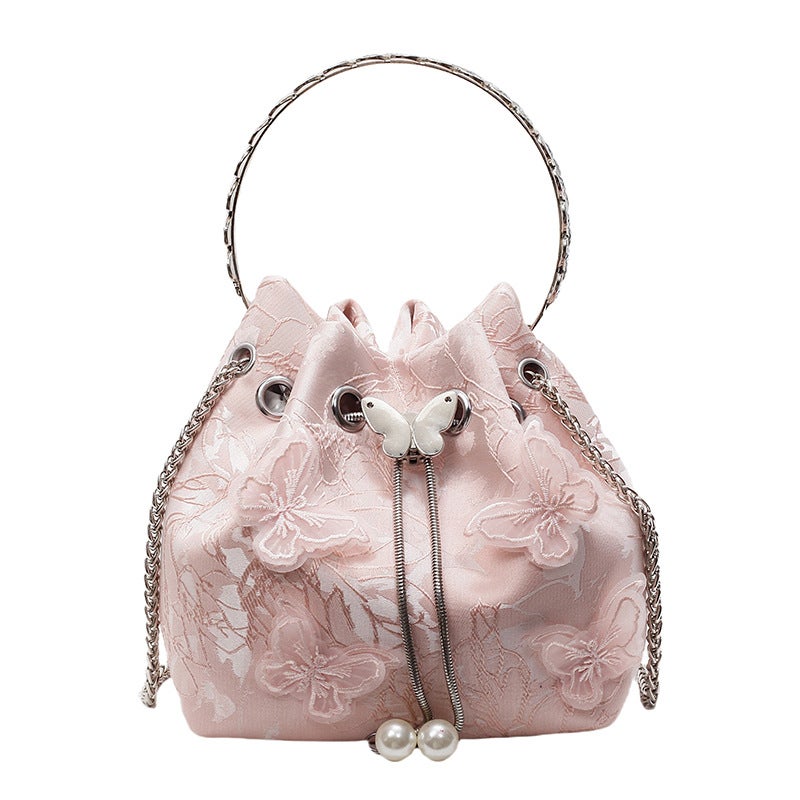 New Fashion High-End Chain Bucket Bag 2025 Chinese Style Embroidered Shoulder Crossbody Niche Handbag For Women - Image 1