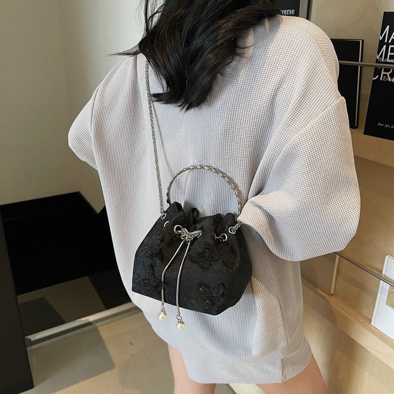 New Fashion High-End Chain Bucket Bag 2025 Chinese Style Embroidered Shoulder Crossbody Niche Handbag For Women - Image 5