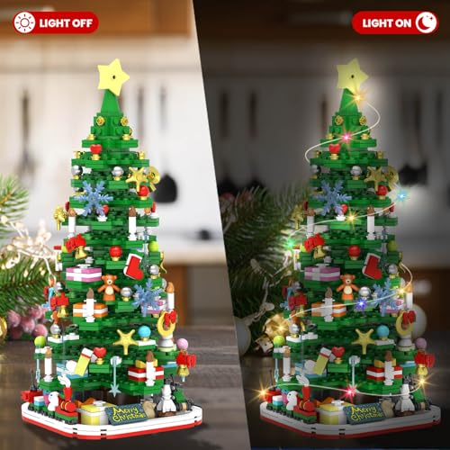 GEVINST Advent Calendar 2025 Adult Teen Boy Girls Kids Christmas Tree Building Set Toys with Led light, Holiday 24 Days Christmas Countdown Calendars Xmas Tree, Fun Cute Gifts (1083 PCS) - Image 3