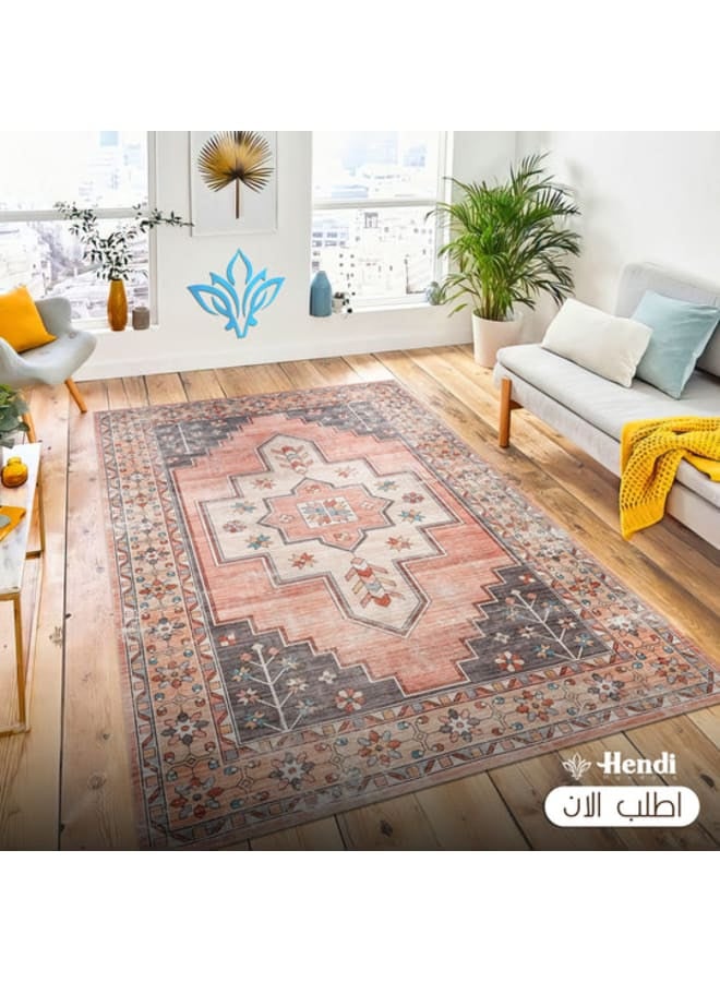 هندي منداله سجادة مطبوعة من القطن الشنيل – تصميمات كلاسيكية، حديثة، وفينتاج – قاعدة قماشية ناعمة، متوفرة بأحجام - Image 2