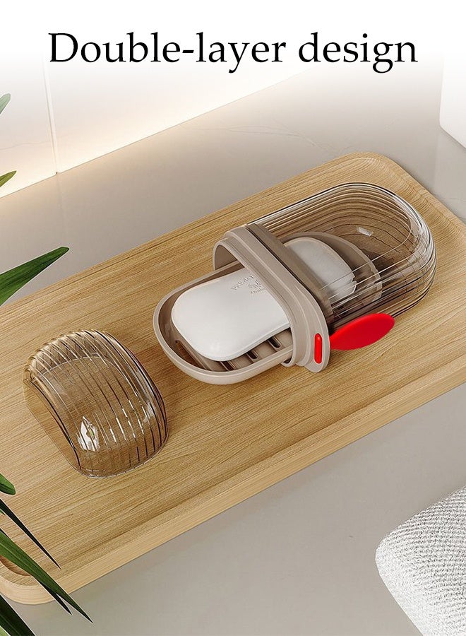 DUNISO Travel Soap Case,Leakproof Soap Box with Lid,Portable Bar Soap Holder,Removable and Washable Soap Container,Durable and sturdy, Double-Layer Design,for During Travel, Camping, Hiking, Gym and Outdoor Use - Image 4