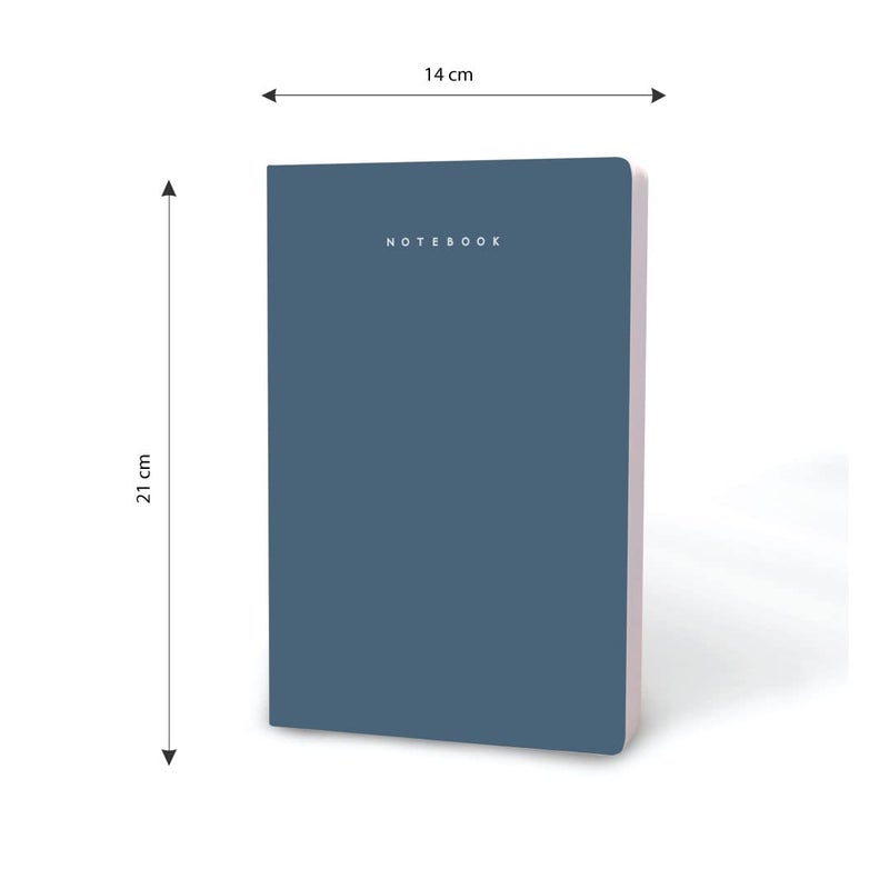 FACTOR NOTES دفتر A5: 90 جرام | مسطر | 160 صفحة (أزرق شتوي) - Image 3