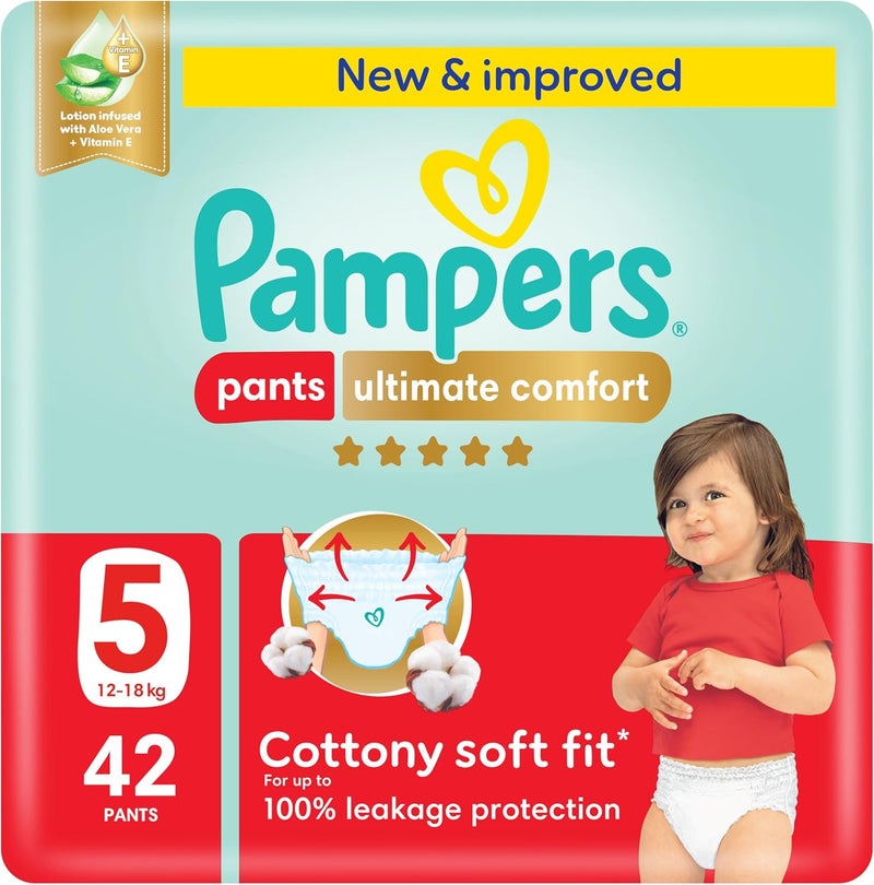 Pampers Ultimate Comfort Pants Diapers, Size 5, 42's x 2 - Image 1