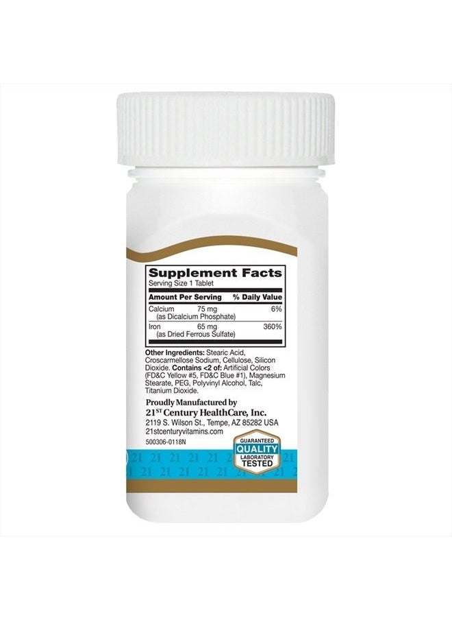 21st CENTURY - Iron 65 Mg Ferrous Sulfate 325 Mg Tablets, 120 Count (Pack of 2) - Image 1