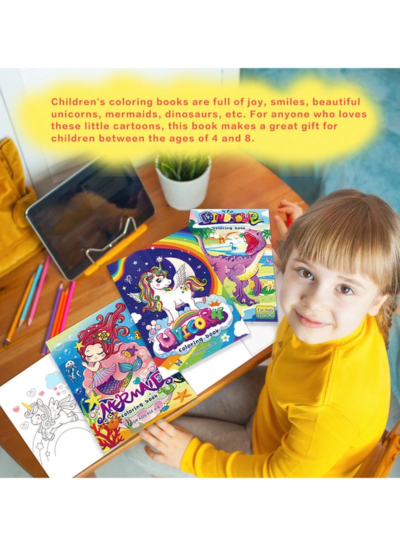 60 Cartoon Doodles Children's Coloring Book, Fun Rewards, Gift Bag Fillers, Birthday Party Supplies, Enlightenment Children's Coloring Book, Art Gifts for Boys and Girls (Dinosaur) - Image 3