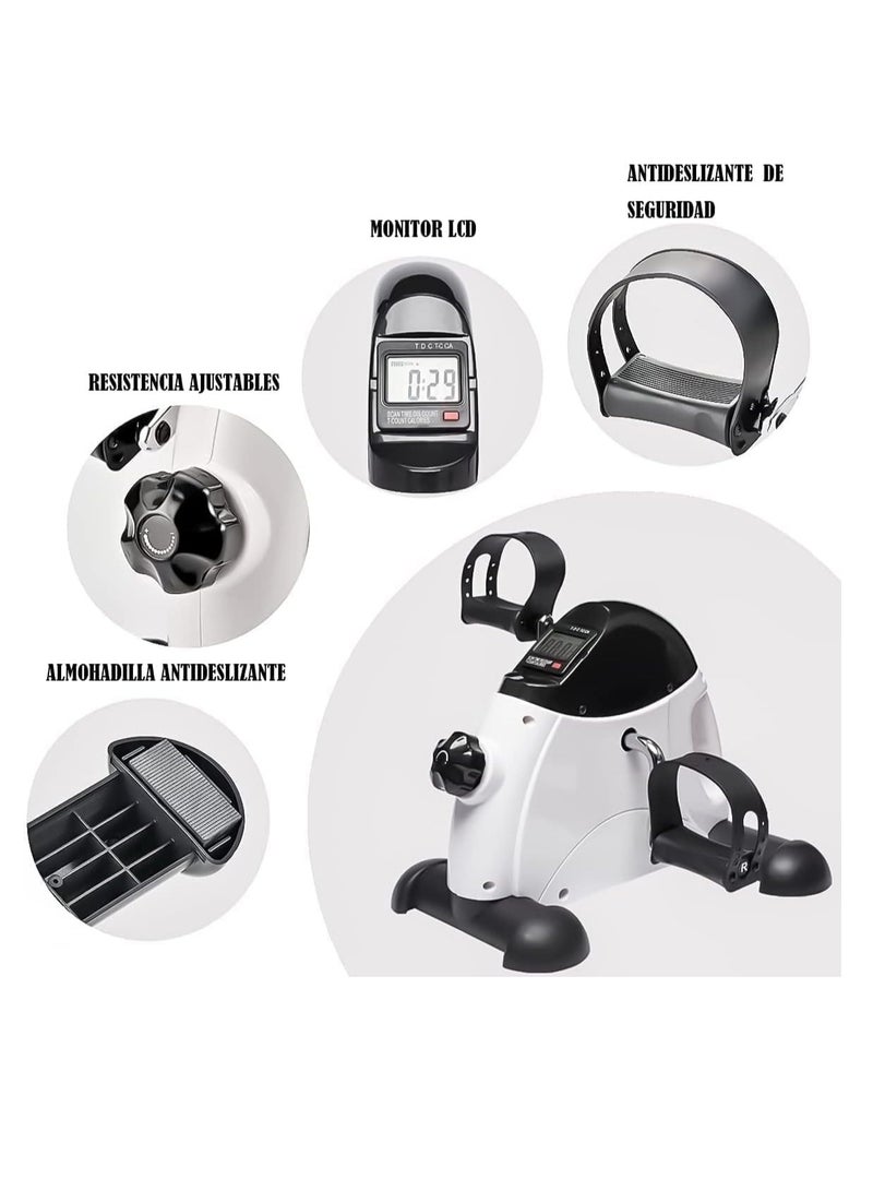 دواسة تمرين مع شاشة رقمية دواسة دراجة تمارين صغيرة للقدم والذراع والساق معدات صغيرة للمنزل والمكتب وكبار السن وإعادة التأهيل - Image 4