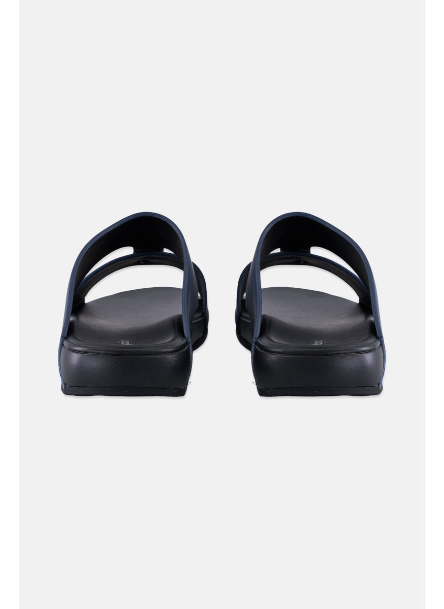 Algspar Men Slip On Arabic Sandals, Navy Blue  - Image 2