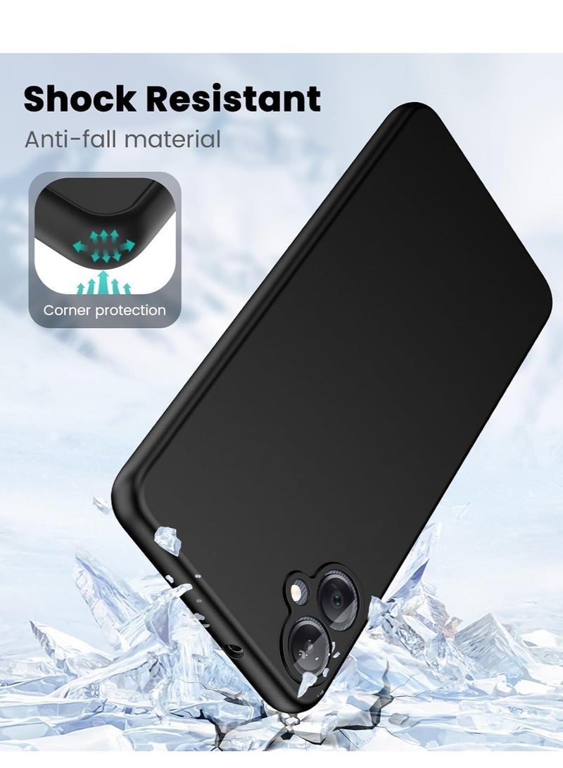 MIGOFAST Samsung Galaxy A06 2024 Soft Tpu Flexible Silicone Jelly Slim Back Cover Shockproof Protective Case designed for Samsung Galaxy A06 Black - Image 3