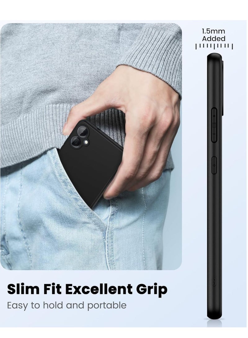 MIGOFAST Samsung Galaxy A06 2024 Soft Tpu Flexible Silicone Jelly Slim Back Cover Shockproof Protective Case designed for Samsung Galaxy A06 Black - Image 5