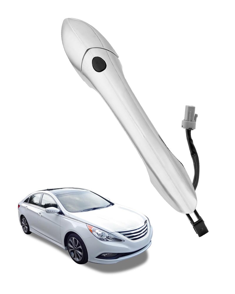 Gledewen Passenger Door Handle, Compatible with 2011-2015 Hyundai Sonata, with Sensor and Smart Keyless Entry System, Front Exterior Right Side Outside handle | OE# 82651-3S210, 82652-3S030, Outer door handle - Image 1