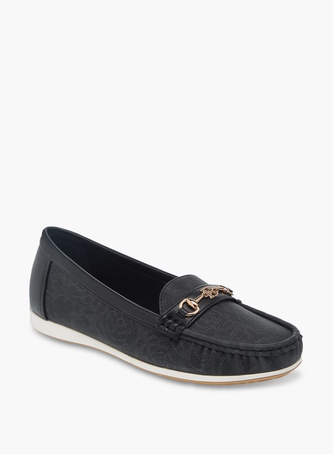 Flora Bella By Shoexpress Womens Buckle Loafers With Slip On Closure  - Image 1